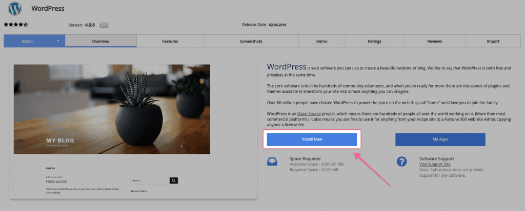 cài đặt WordPress