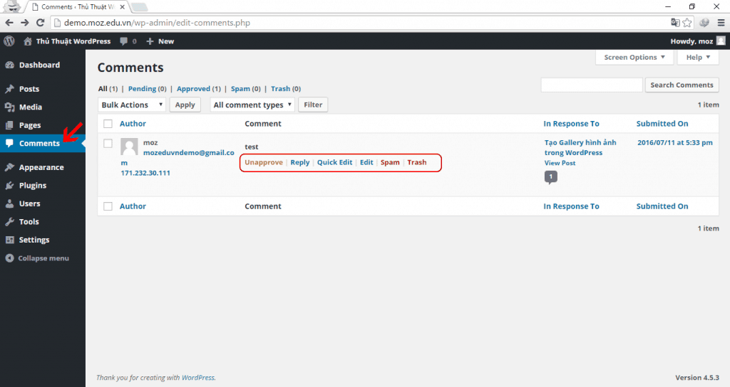 Comment WordPress