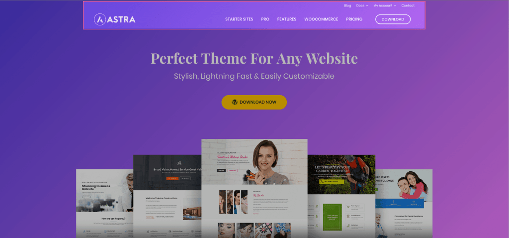 Site header