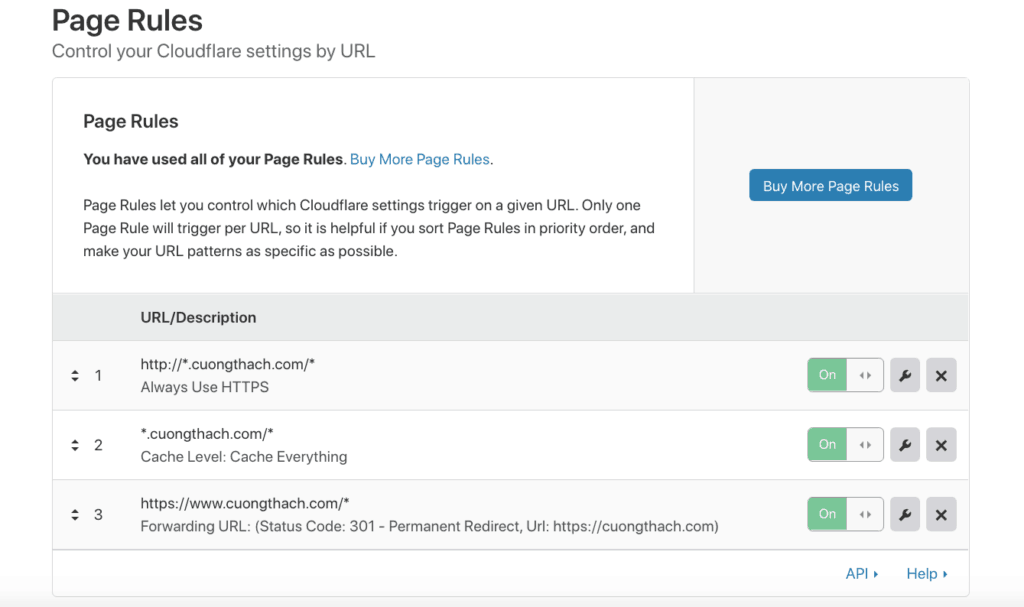 Thiet Lap Cloudflare Page Rule