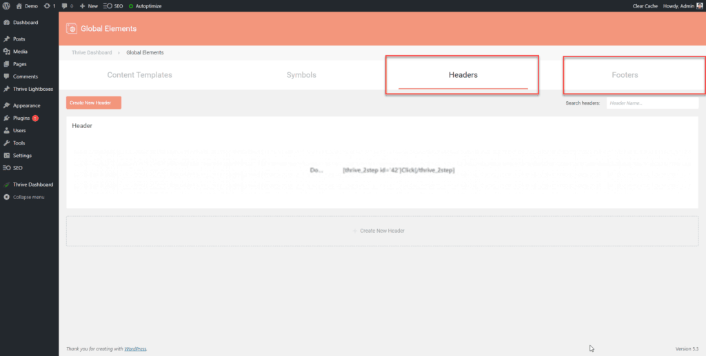 Thrive Architect Cho Phep Tao Header Va Footer San
